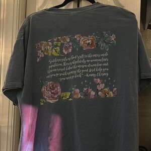 Floral Graphic T-Shirt Kenny Chesney Comfort Colors Large